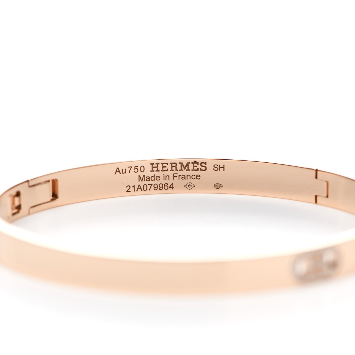 18K Rose Gold Diamond PM H D'Ancre Bracelet SH