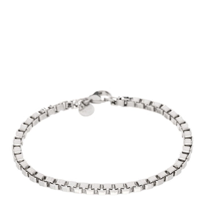 Tiffany Sterling Silver 4mm Venetian Link Bracelet 1 of 4