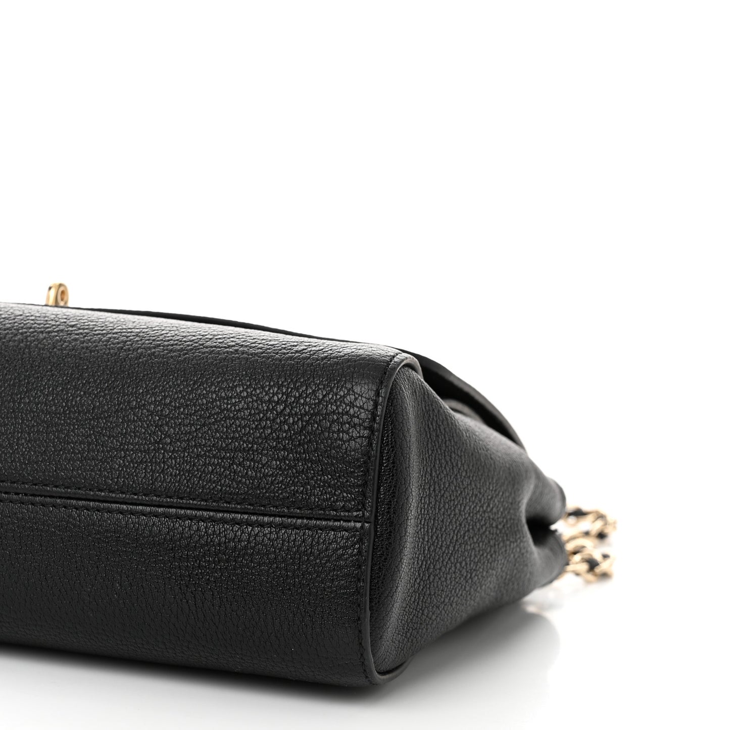 Glossy Goatskin Medium Lily Black