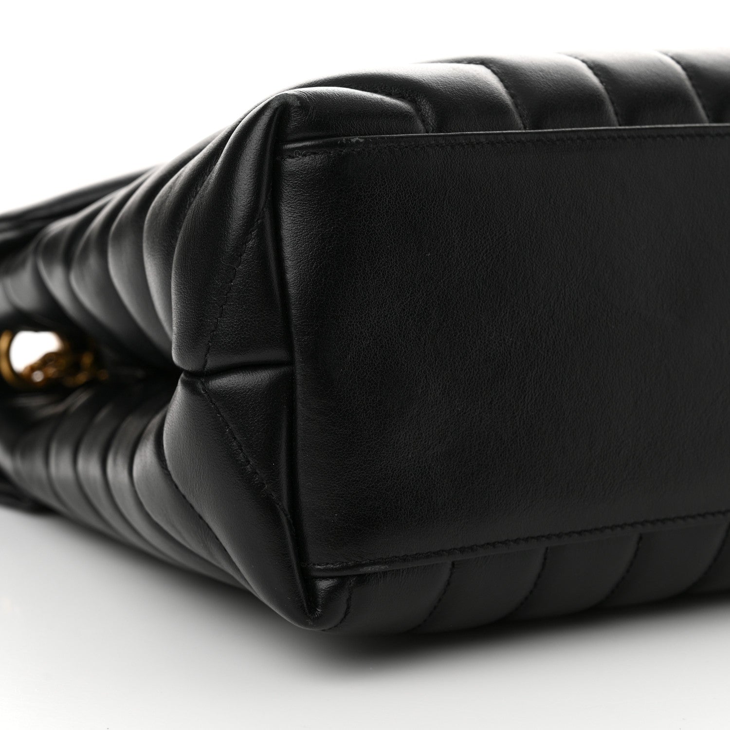 Saint Laurent Calfskin Y Quilted Monogram Medium Loulou Chain Satchel Black 9 of 15