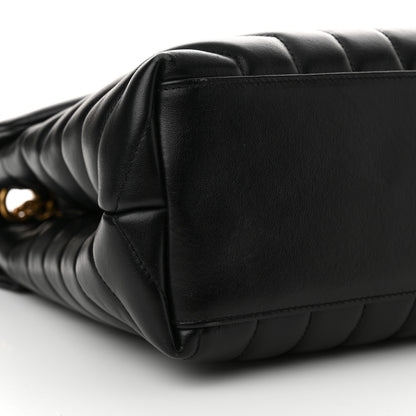 Saint Laurent Calfskin Y Quilted Monogram Medium Loulou Chain Satchel Black 9 of 15
