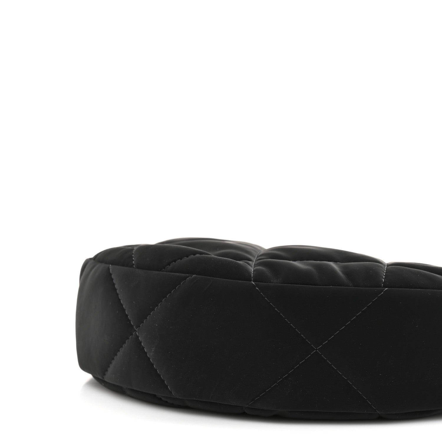 Chanel Velvet Effect Nylon Shiny Crumpled Calfskin Coco Neige Quilted Clutch With Chain Black 10 of 11