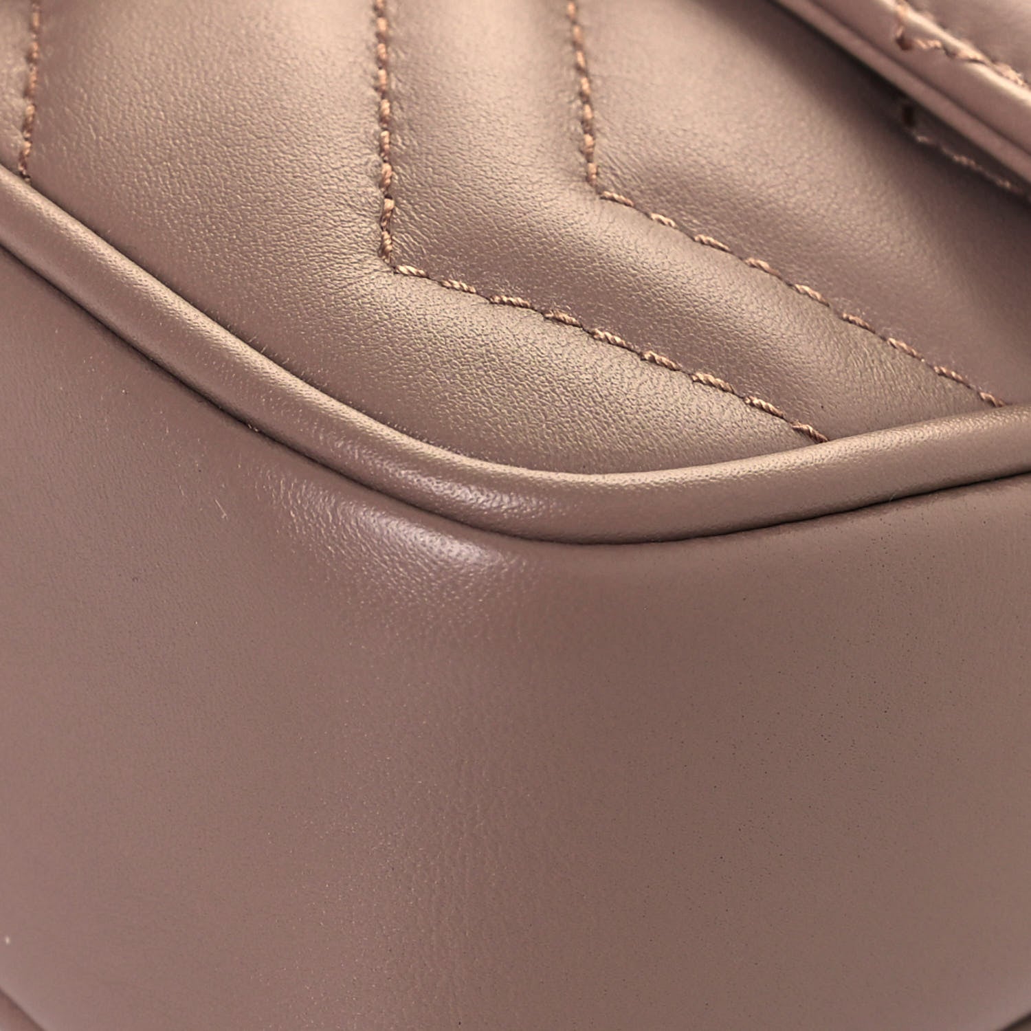 Gucci Calfskin Matelasse Super Mini GG Marmont Shoulder Bag Porcelain Rose 6 of 13