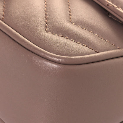 Gucci Calfskin Matelasse Super Mini GG Marmont Shoulder Bag Porcelain Rose 6 of 13