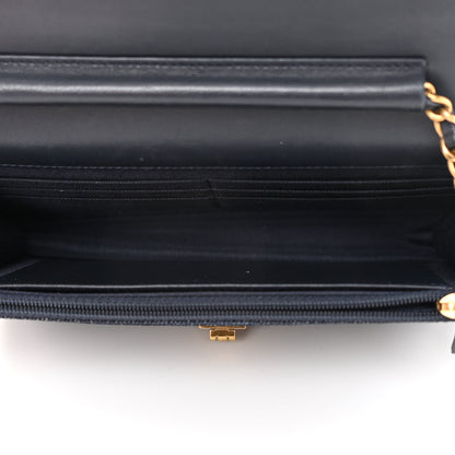 Chanel Denim Quilted Reissue Wallet On Chain WOC Blue 5 of 17