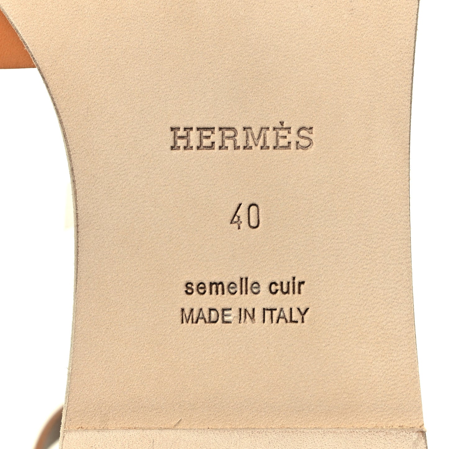 Calfskin Santorini Sandals 40 Naturel