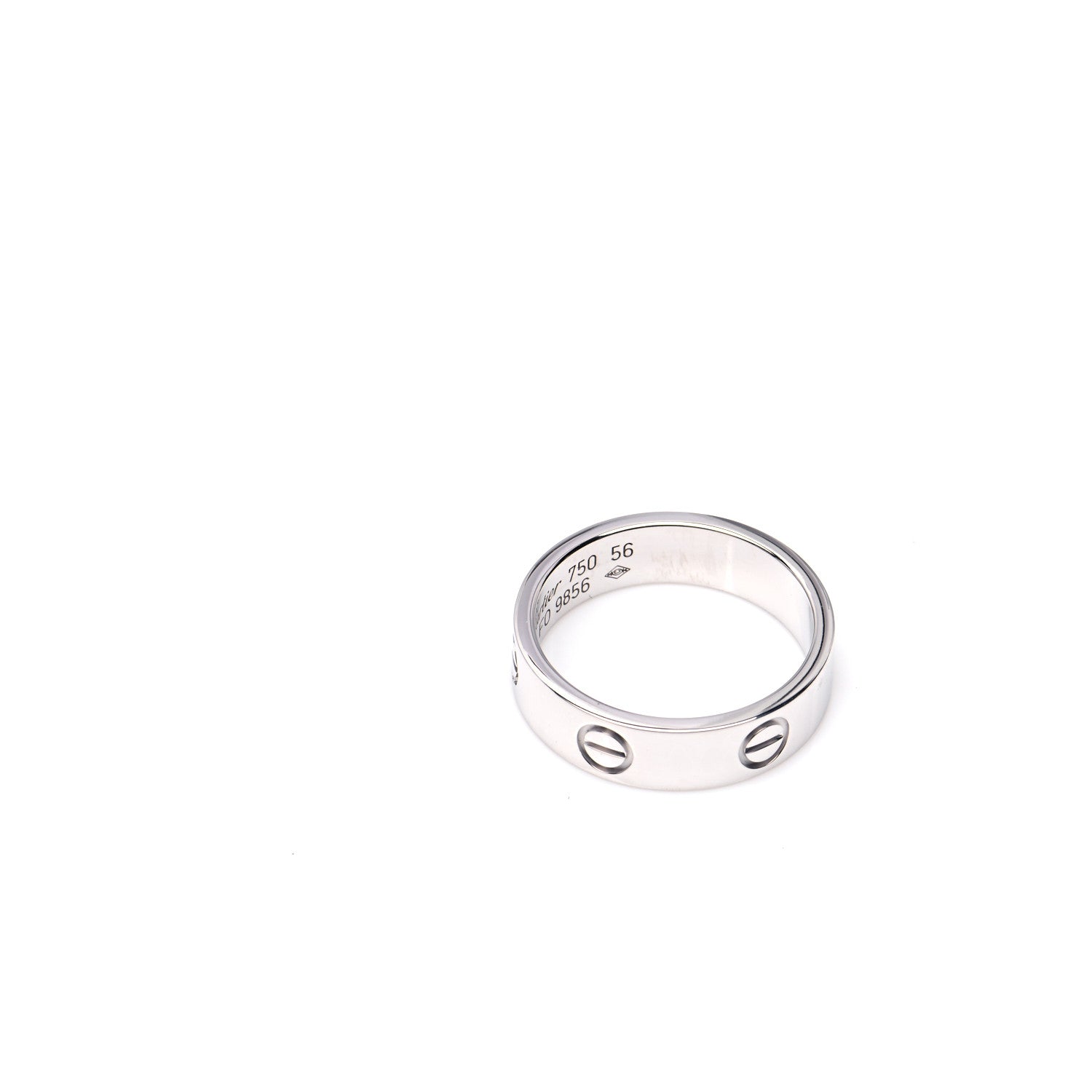 Cartier 18K White Gold 5.5mm LOVE Ring 56 7.5 4 of 6