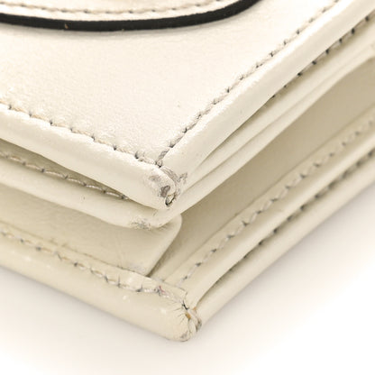 Gucci Boarded Plutone Calfskin Horsebit 1955 Card Case Wallet Mystic White 8 of 9
