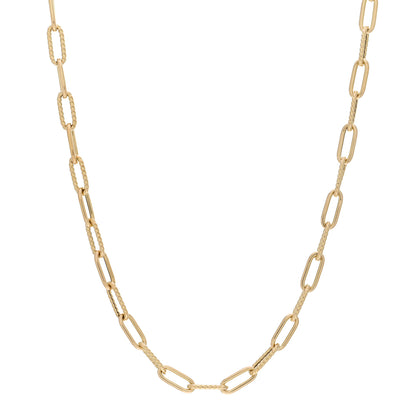Roberto Coin 18K Yellow Gold Paper Clip Link Necklace 1 of 4