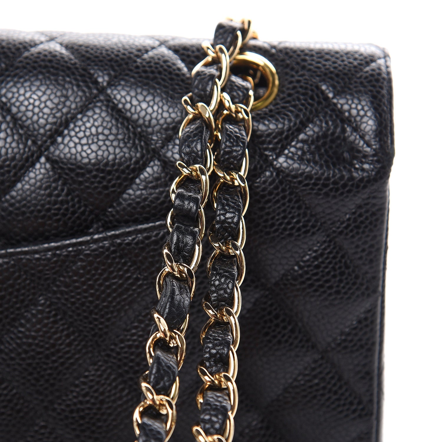 Chanel Caviar Quilted Medium Double Flap Black 13 of 17