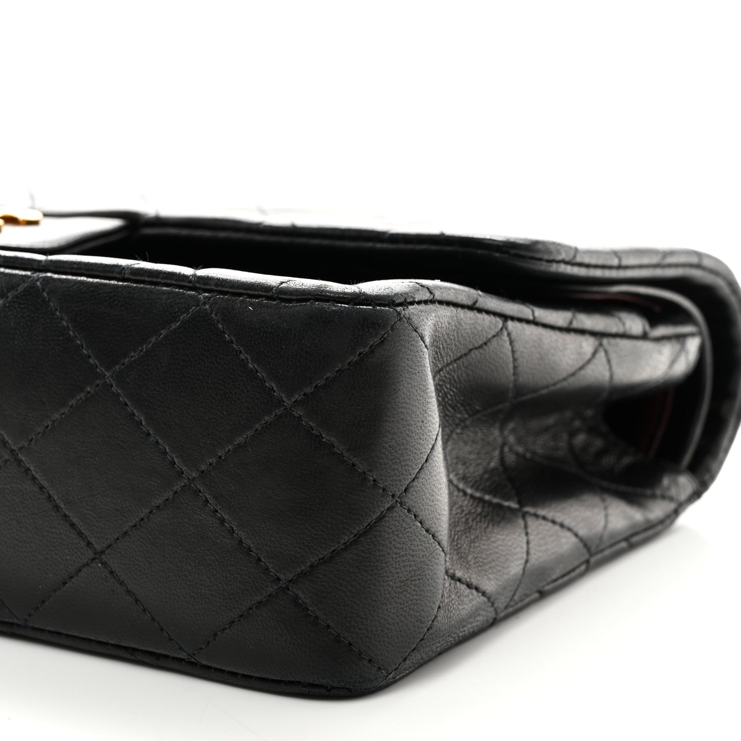 Chanel Lambskin Quilted Medium Double Flap Black 10 of 11