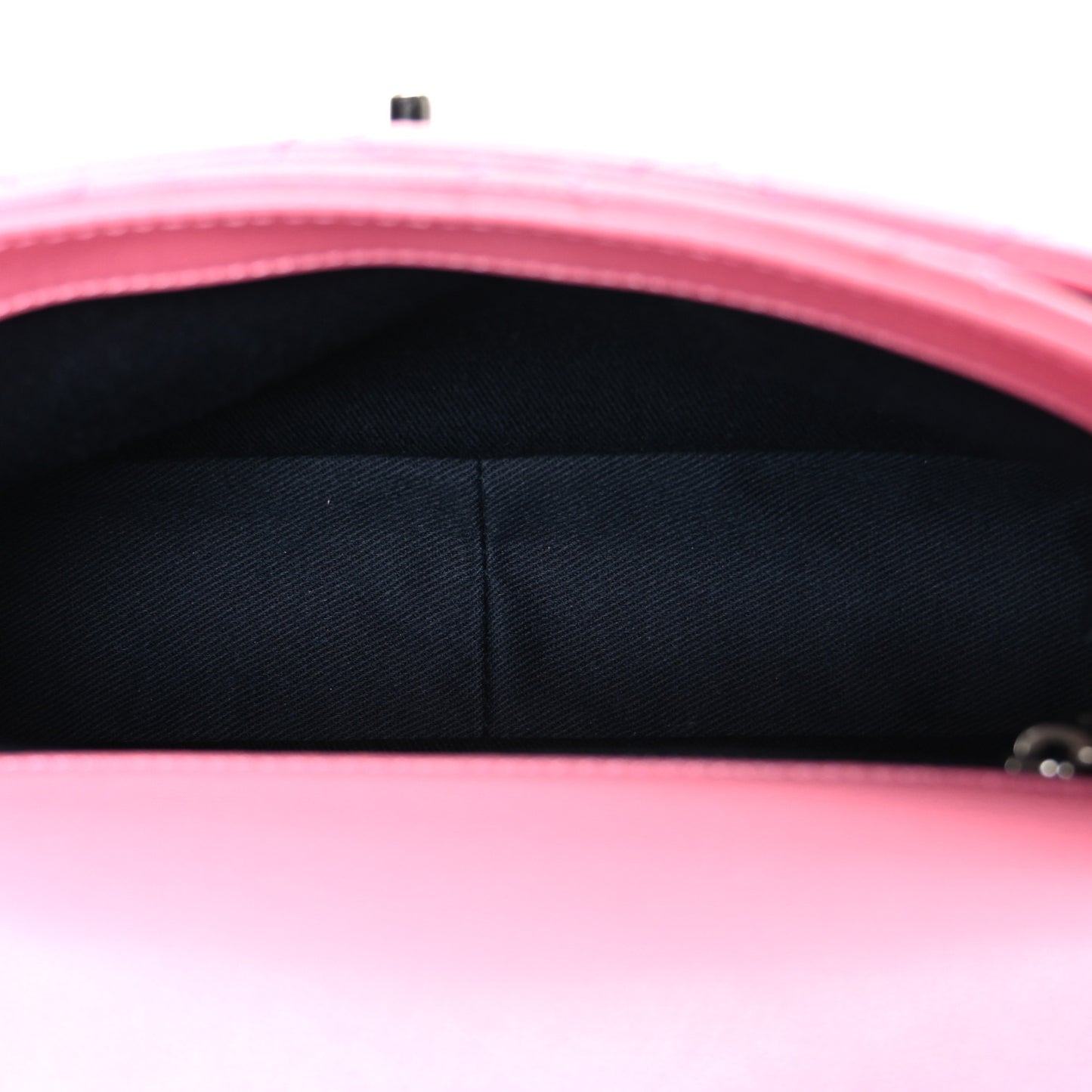 Shiny Goatskin Quilted Small Double Carry Waist Chain Flap Pink