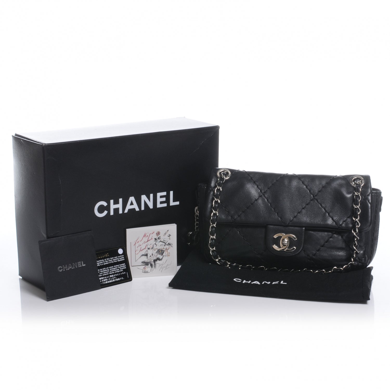 Chanel Calfskin Expandable Flap Black 5 of 8