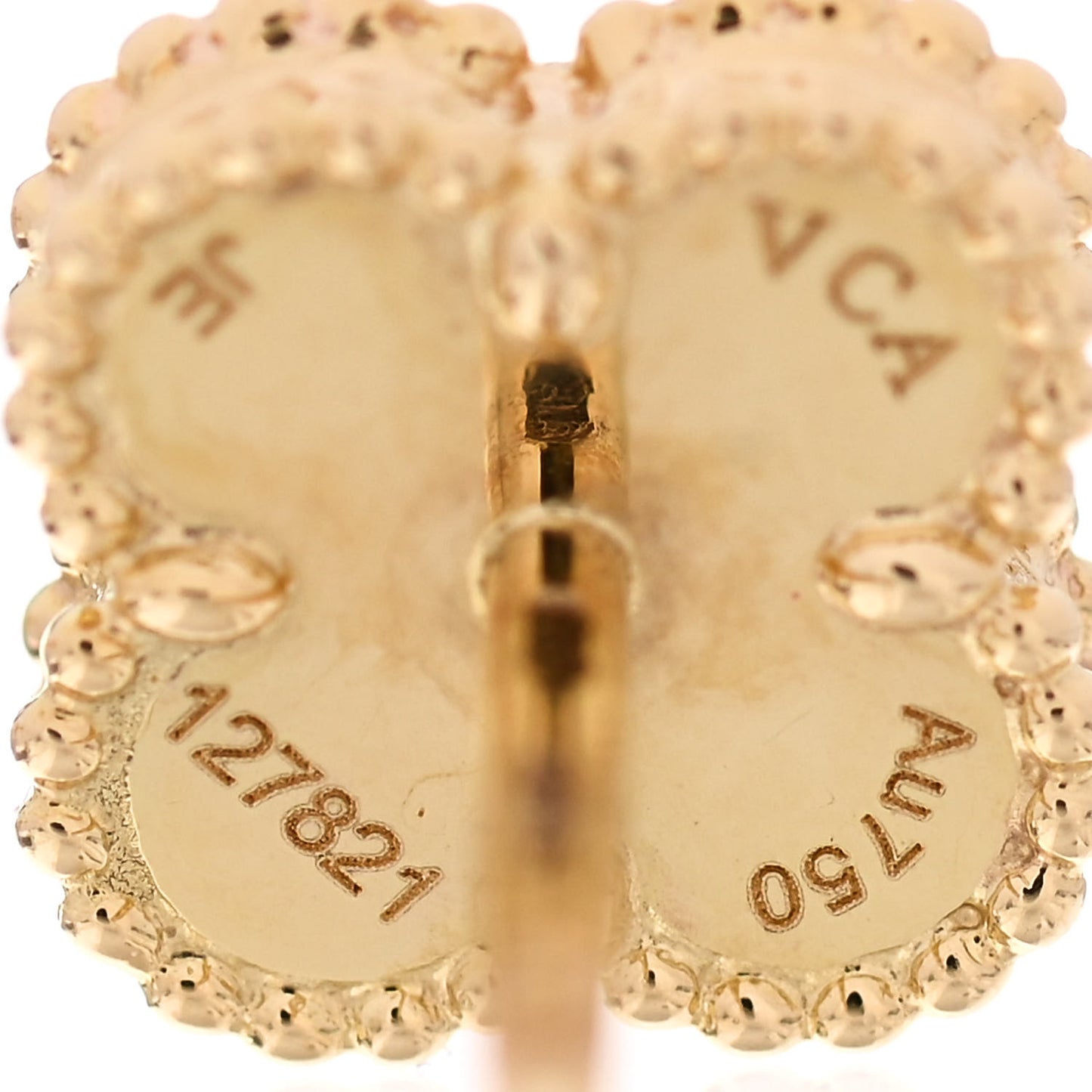 18K Yellow Gold Mother of Pearl Sweet Alhambra Earrings