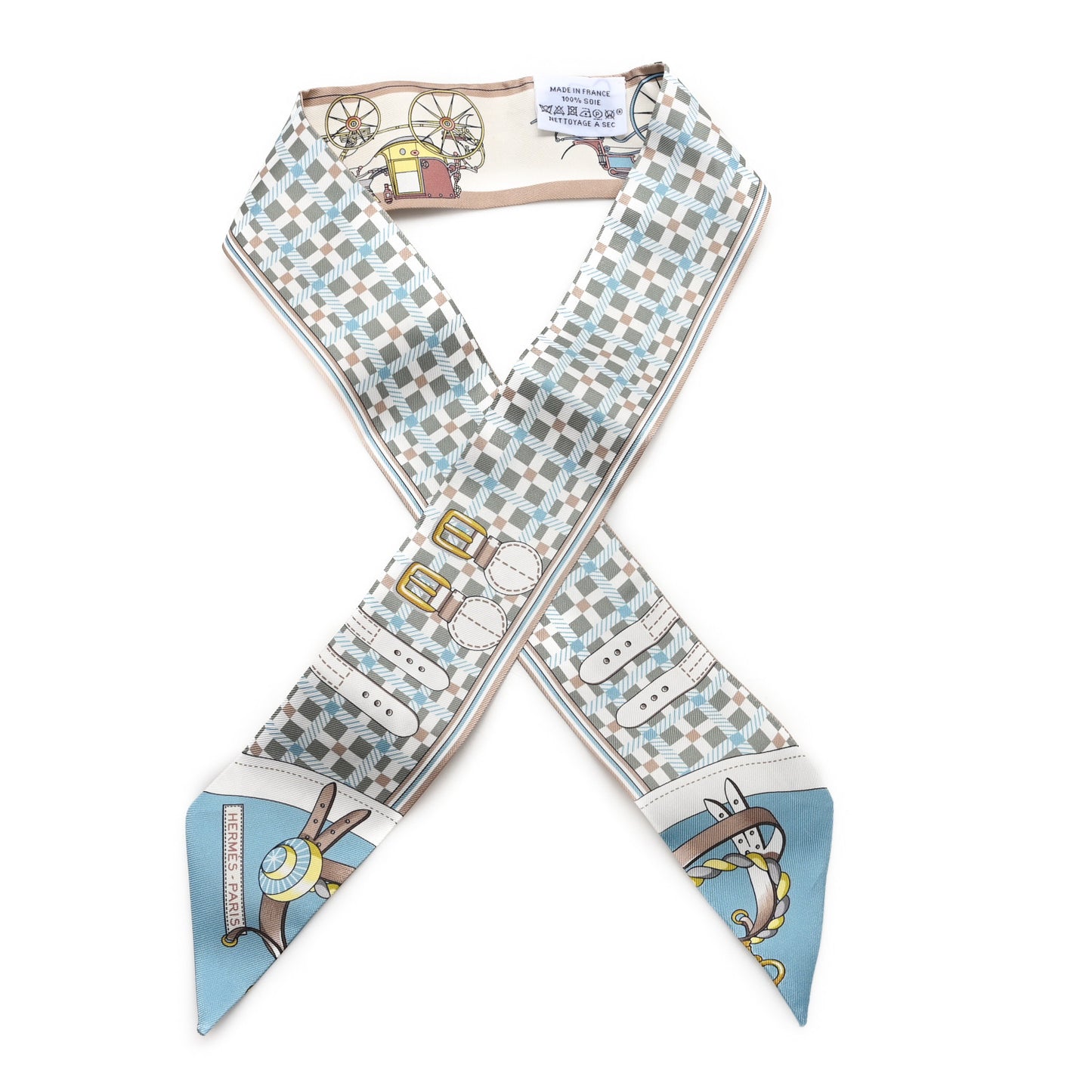 Silk Les Voitures Nouvelle Twilly Vert Amande Bleu Glacier