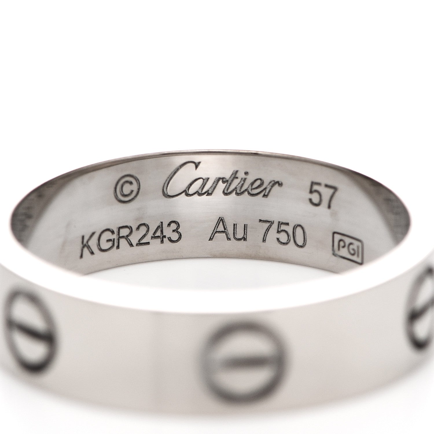 Cartier 18K White Gold 5.5mm LOVE Ring 57 8 4 of 4