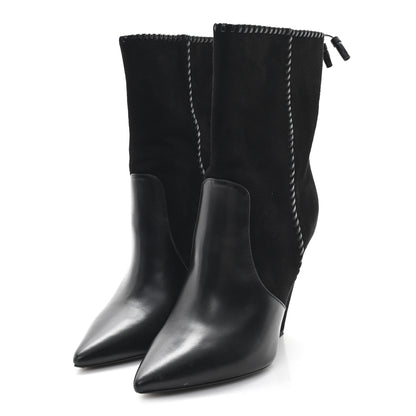 Saint Laurent Suede Calfskin Niki 105 Wedge Booties 39.5 Black 4 of 10