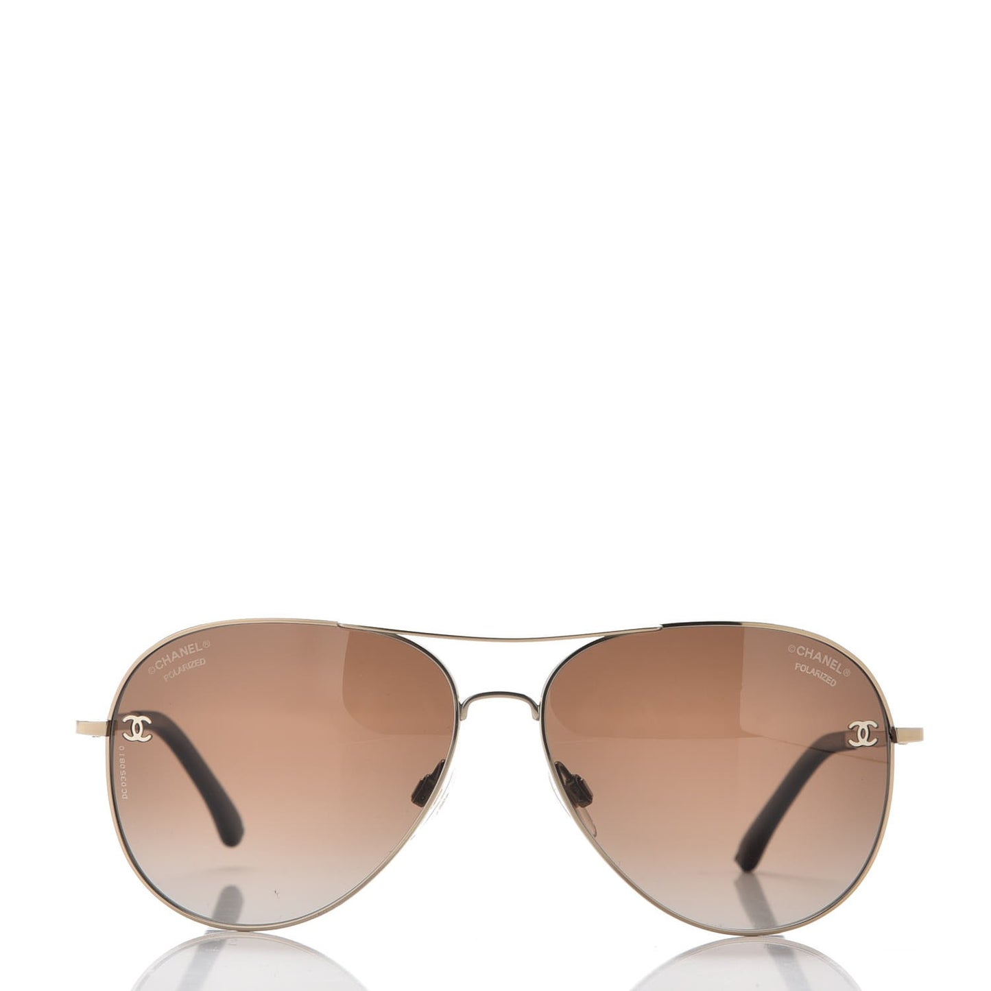 Polarized CC Aviator Sunglasses 4189-T-Q Pale Gold