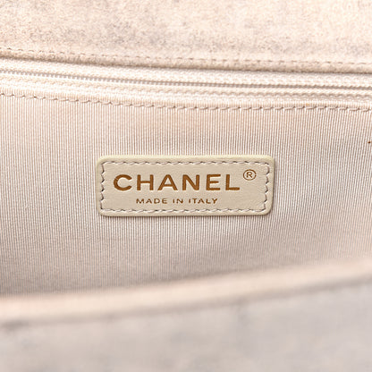 Chanel Iridescent Calfskin Quilted Large Boy Flap Beige 6 of 18