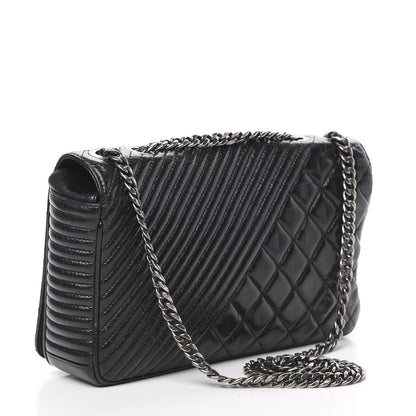 Chanel Glazed Calfskin Quilted Medium Coco Boy Flap Black 2 of 18