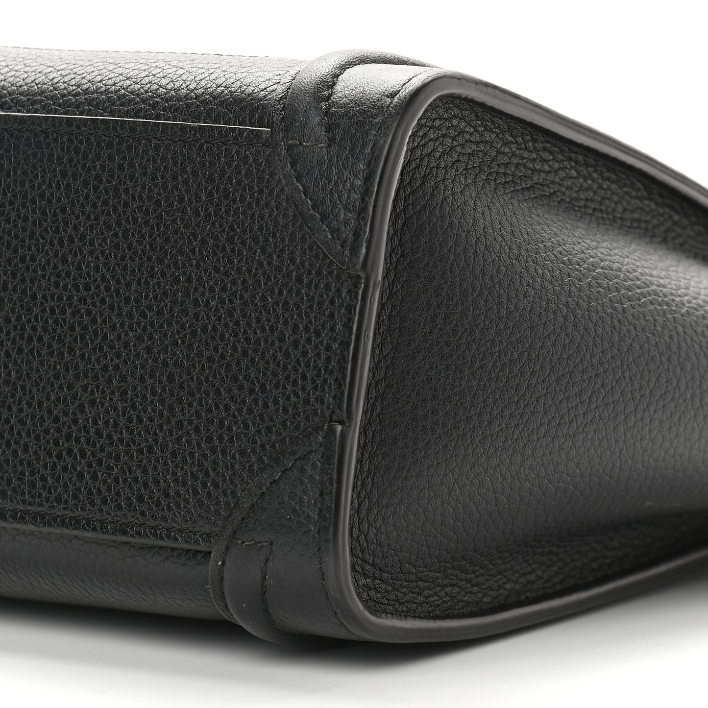Drummed Calfskin Nano Luggage Black