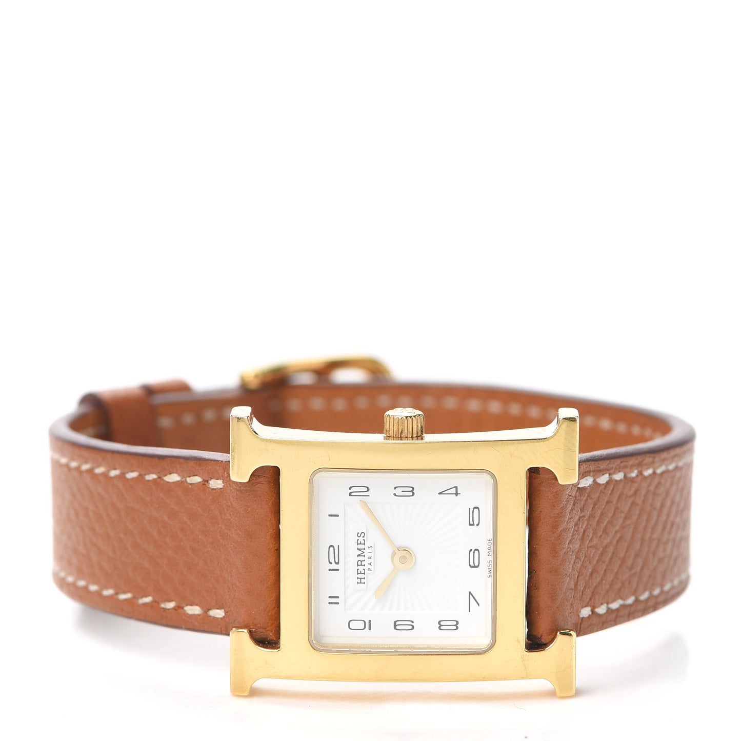 Stainless Steel Epsom 21mm Heure H Hour Quartz Watch Gold