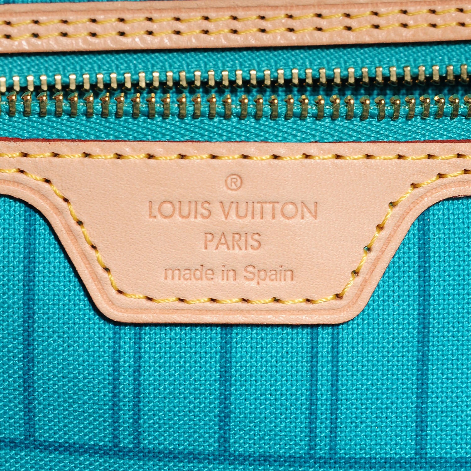 Louis Vuitton Monogram V Neverfull MM Turquoise 6 of 7