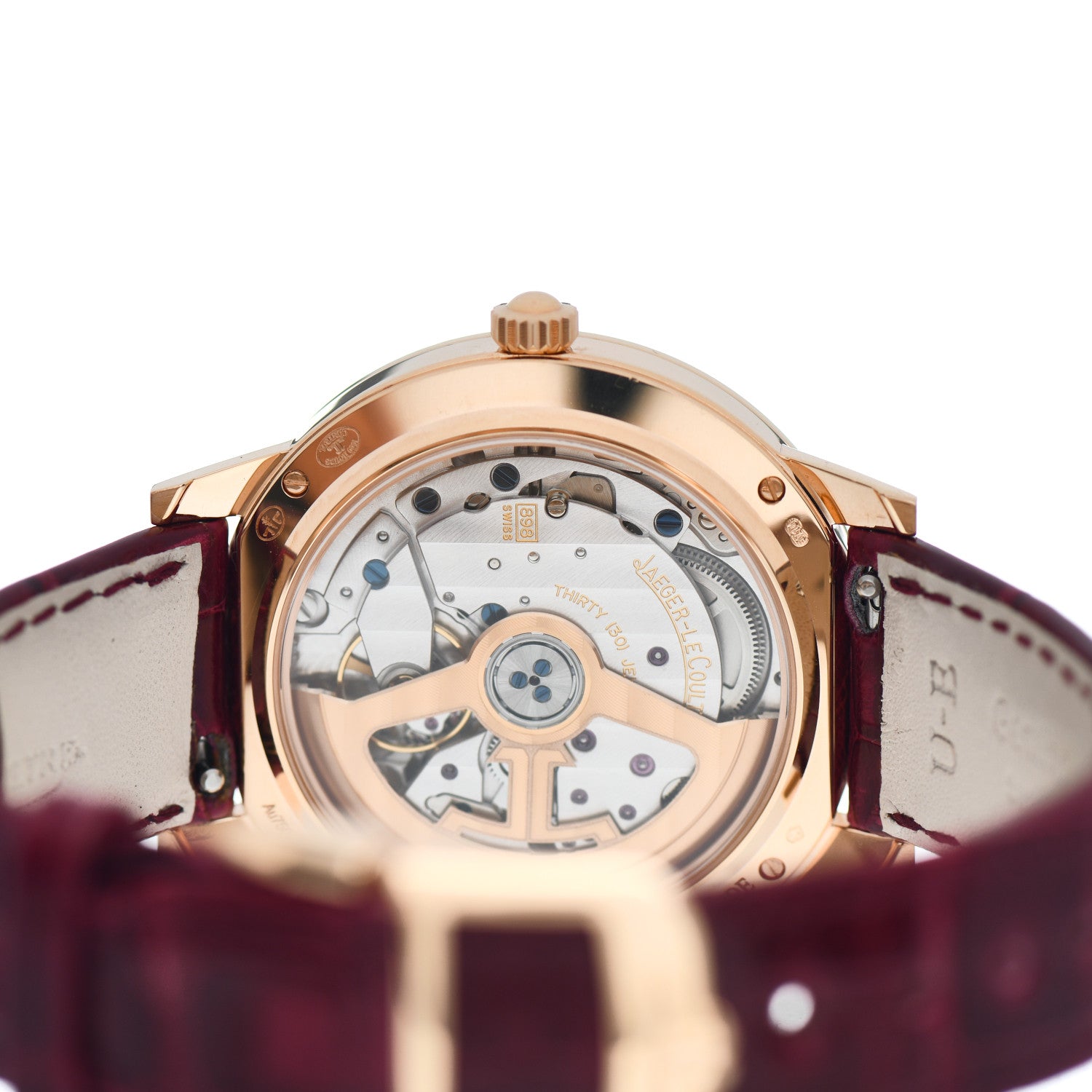 Jaeger-LeCoultre 18K Rose Gold Alligator Diamond Bezel 34mm Rendez-Vous Classic Day & Night Automatic Watch Q3442430 4 of 5