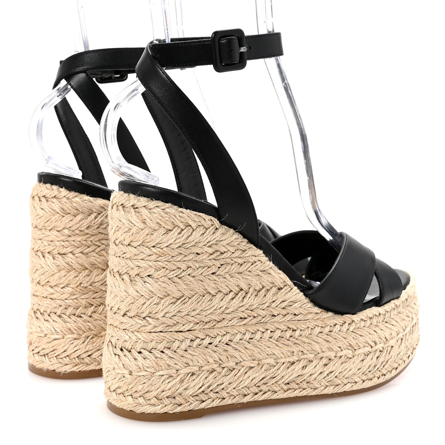 Goatskin Mariza Zeppa 130 Espadrille Sandals 37 Black