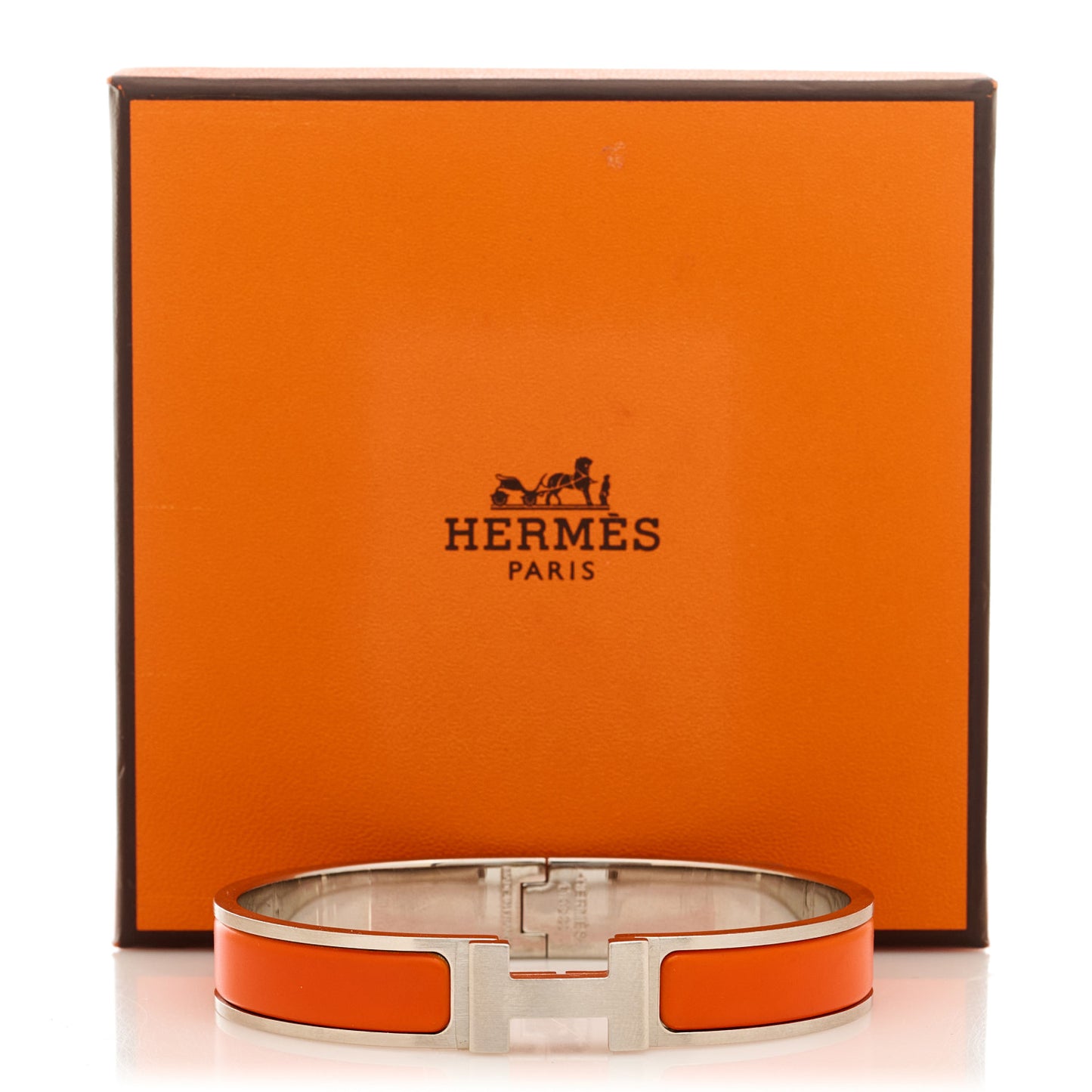 Matte Enamel Narrow Clic Clac HH Bracelet T6 Orange