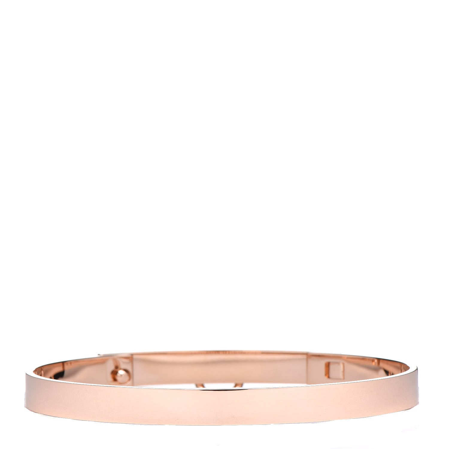 Hermes 18K Rose Gold Diamond PM Collier De Chien Bracelet XL 3 of 6