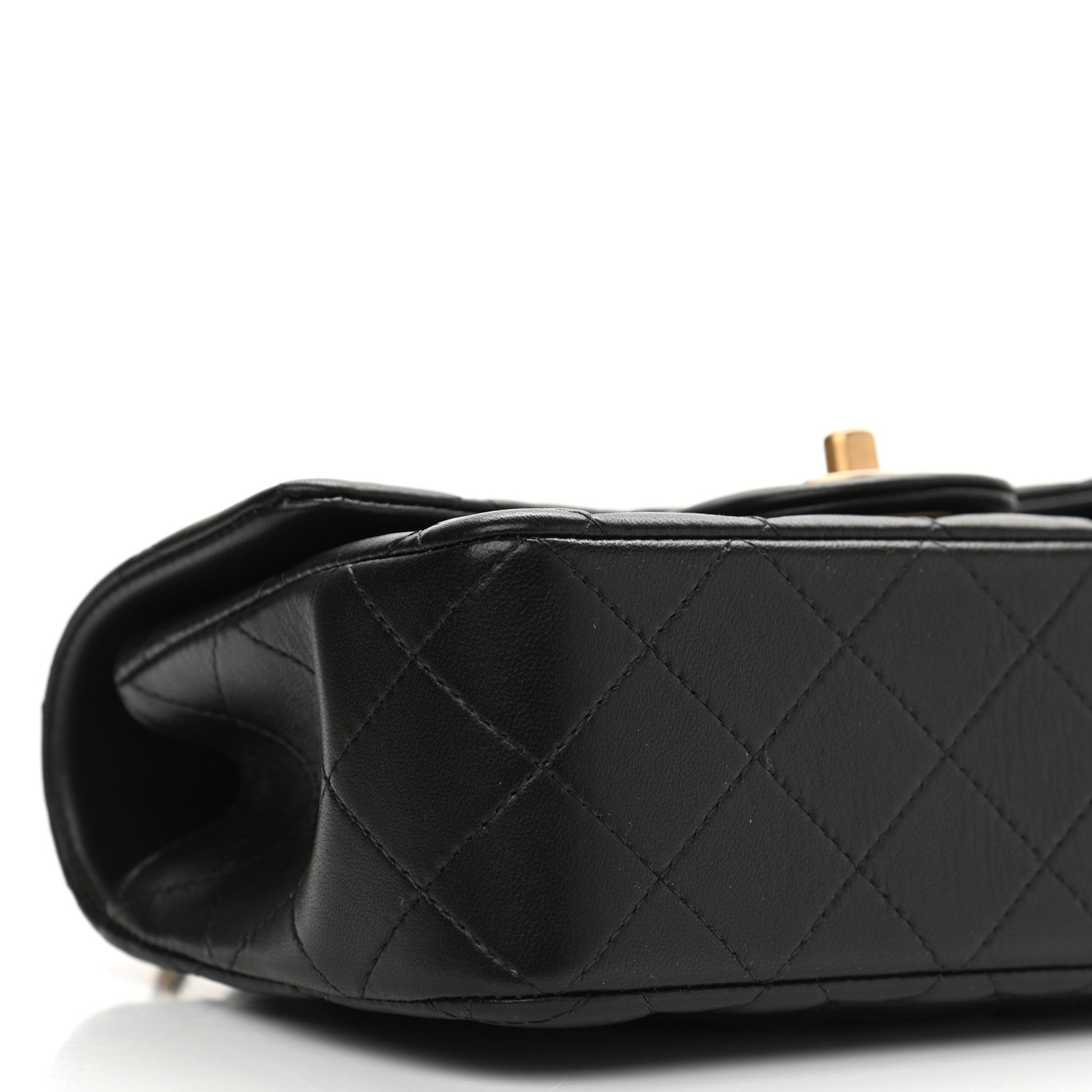 Chanel Lambskin Quilted Mini Top Handle Rectangular Flap Black 9 of 11