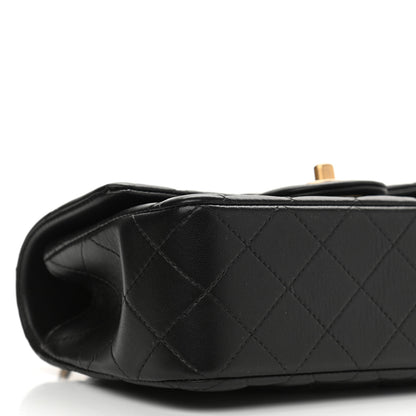 Chanel Lambskin Quilted Mini Top Handle Rectangular Flap Black 9 of 11