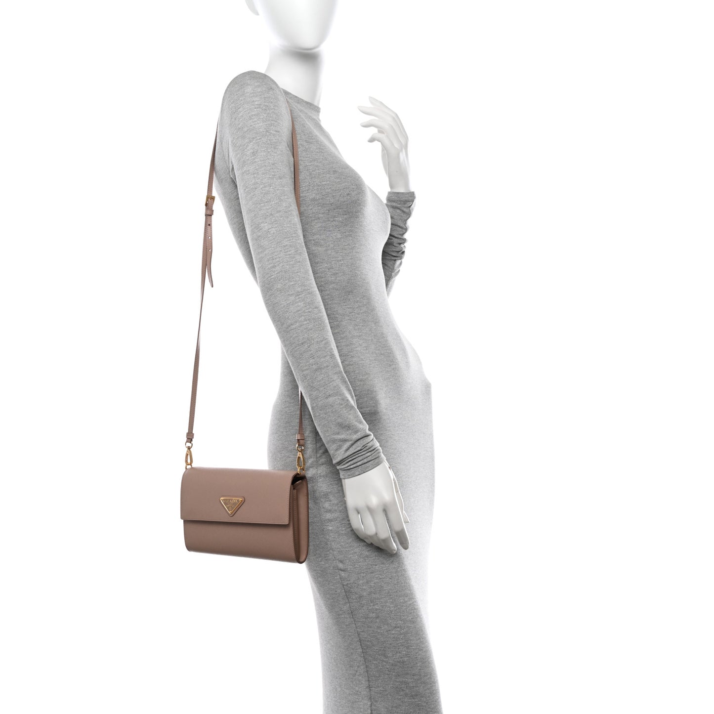 Saffiano Wallet With Shoulder Strap Cipria