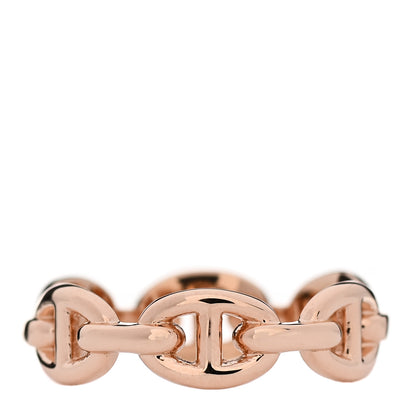 Hermes 18K Rose Gold PM Chaine D'Ancre Enchainee Ring 54 7 3 of 6