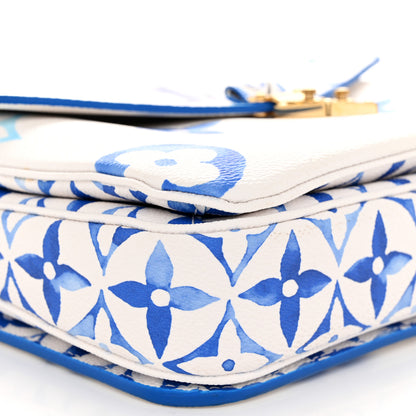 Louis Vuitton Monogram Giant By The Pool Pochette Metis MM Blue 9 of 11