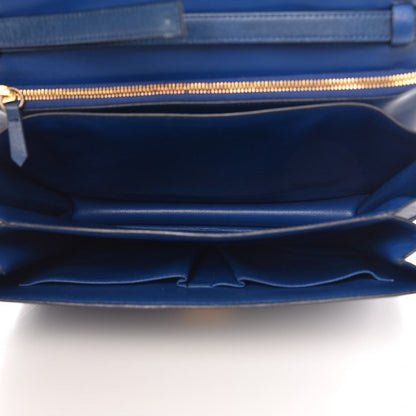 Celine Smooth Calfskin Large Classic Box Flap Bag Slate Blue 5 of 16