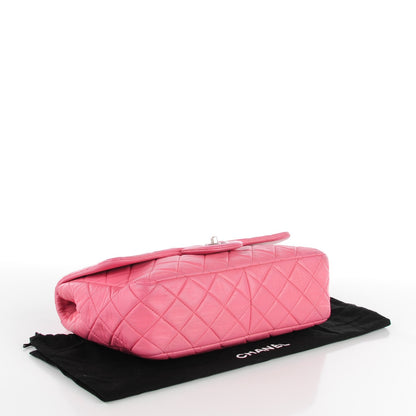 Chanel Lambskin Quilted Jumbo Single Flap Pink 4 of 9