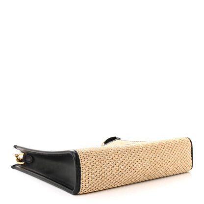 Louis Vuitton Raffia Calfskin Monogram Giant Pouch 4 of 9