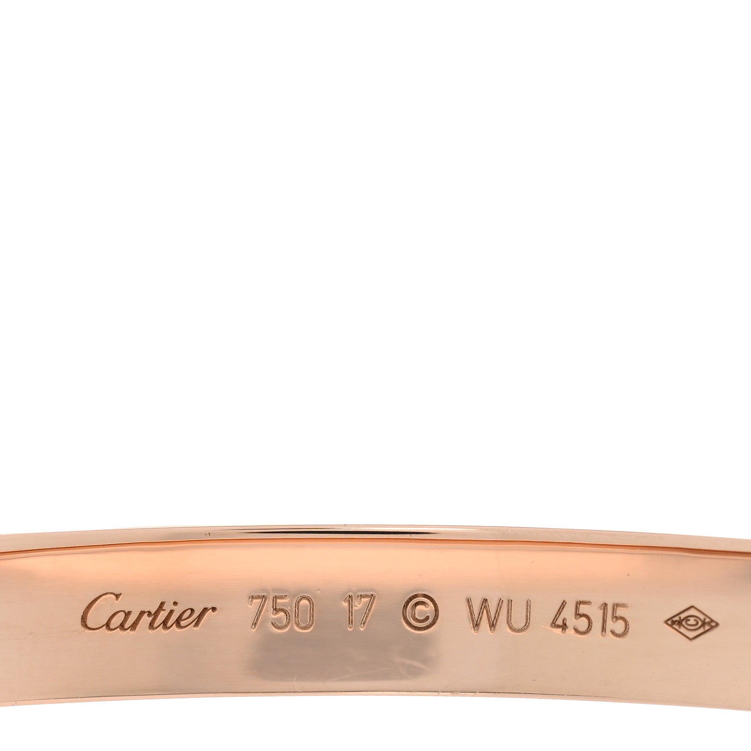 Cartier 18K Pink Gold LOVE Bracelet 17 3 of 6