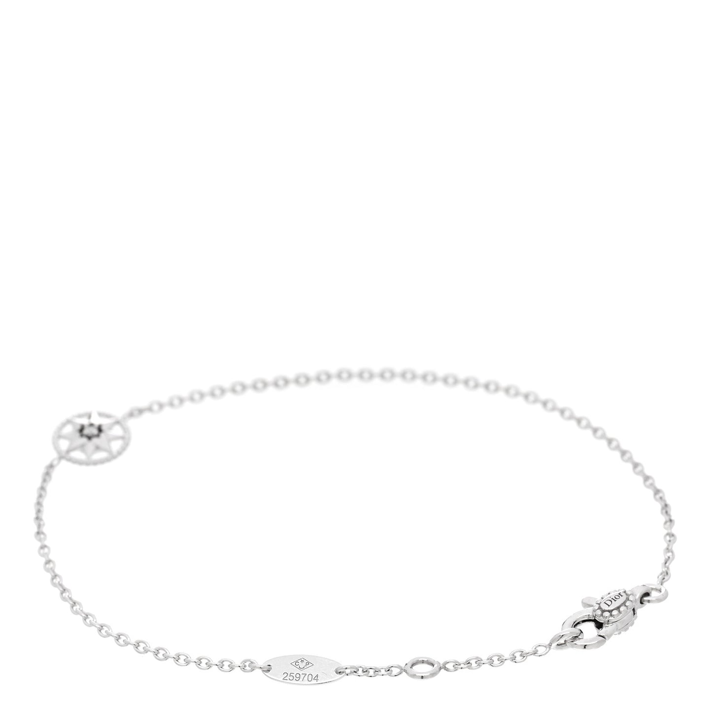 18K White Gold Diamond XS Rose Des Vents Bracelet
