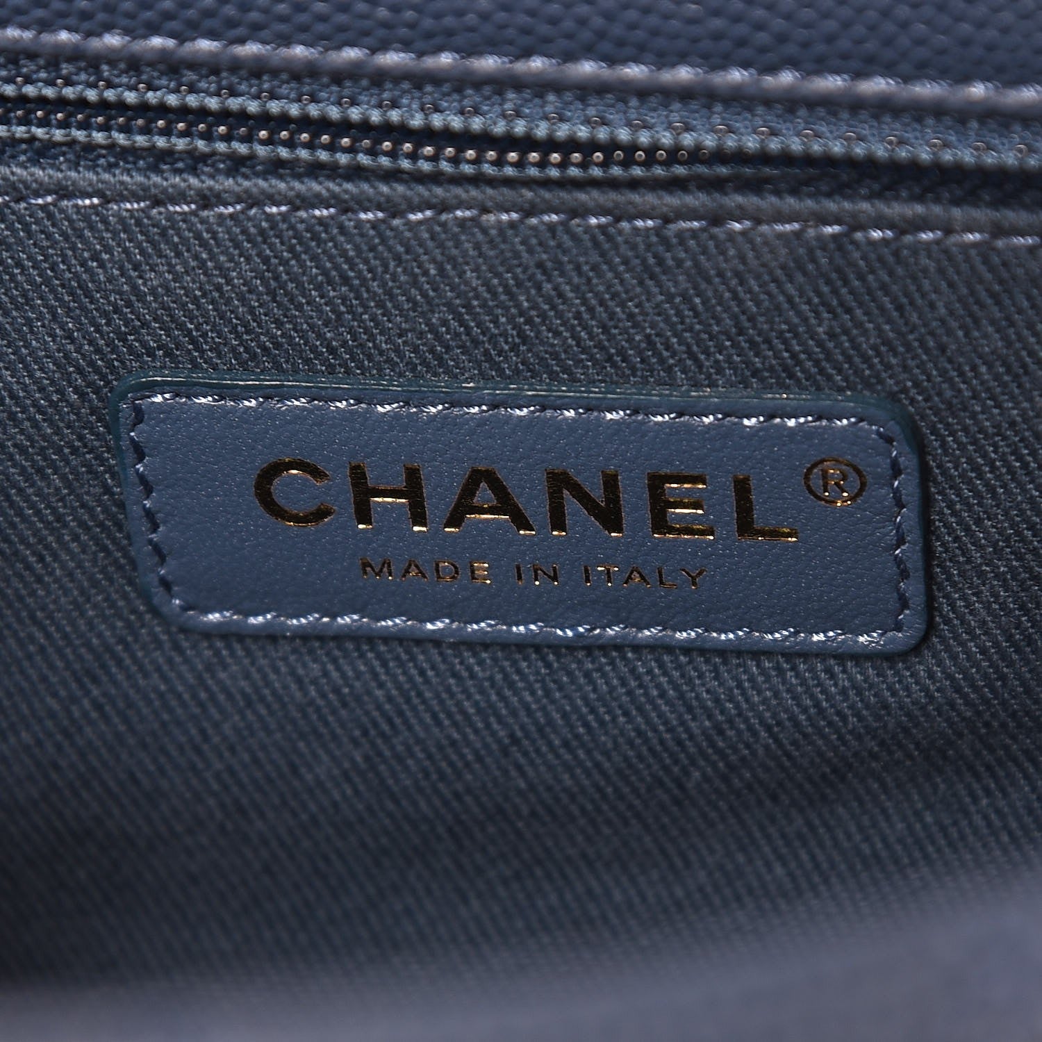 Chanel Caviar Quilted Small Coco Handle Flap Blue 6 of 7