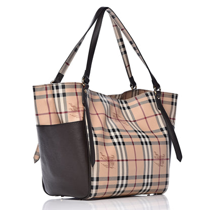 Burberry Haymarket Check Small Canterbury Tote Chocolate 3 of 13