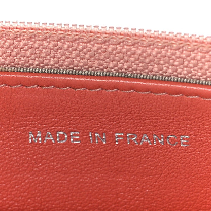 Chanel Caviar Timeless CC Wallet On Chain WOC Coral 7 of 17