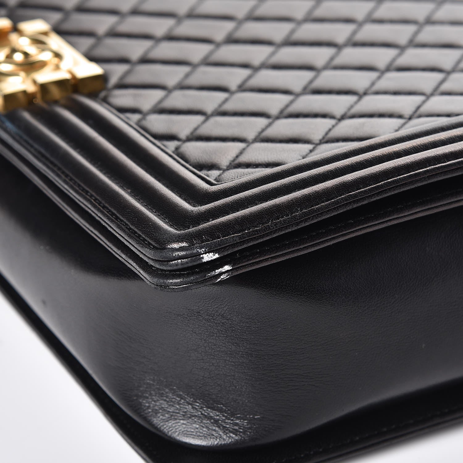 Chanel Lambskin Quilted Large Boy Flap Black 9 of 13