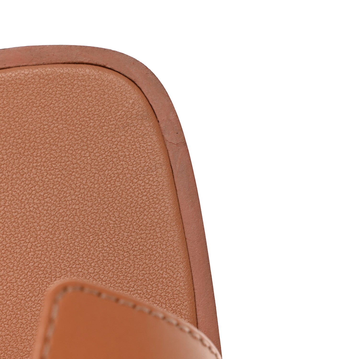Hermes Box Calfskin Oran Sandals 37.5 Granit Rose 9 of 10
