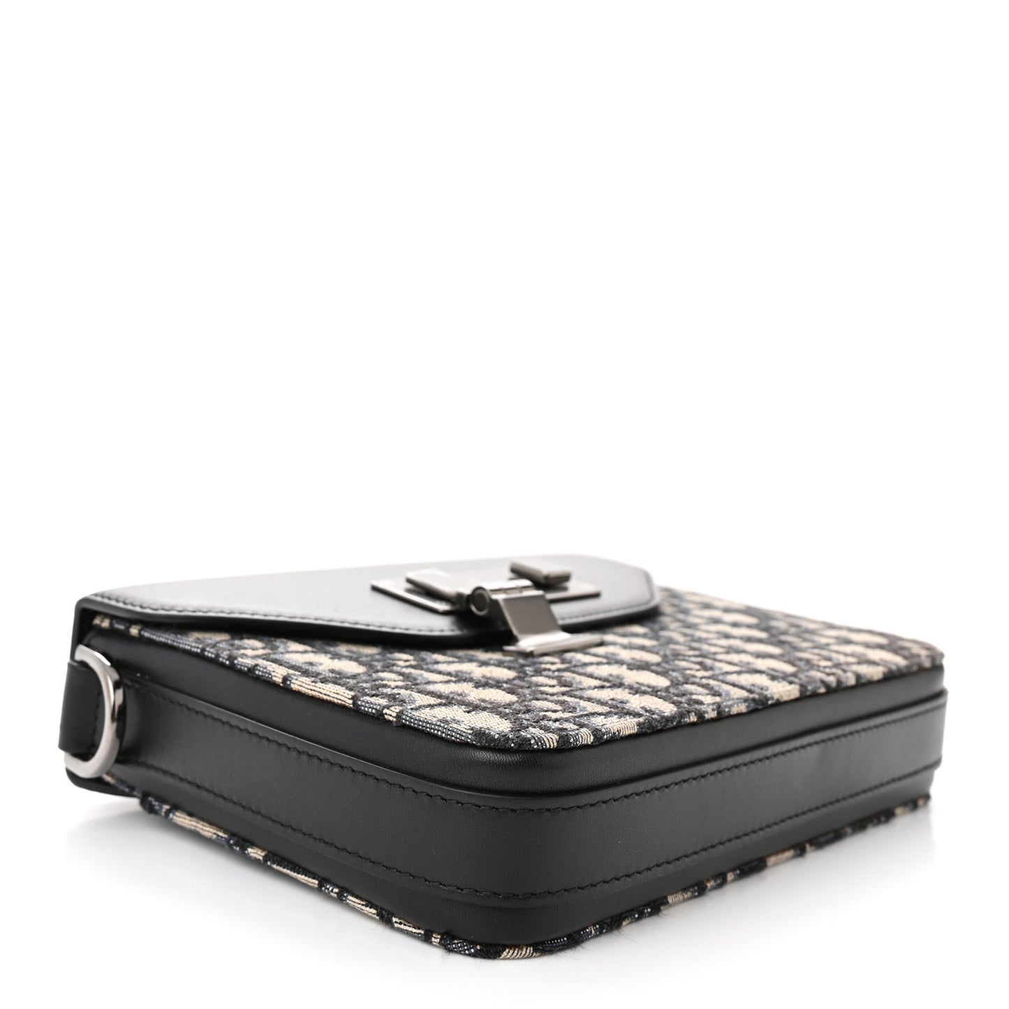 Oblique Smooth Calfskin Messenger Beige Black