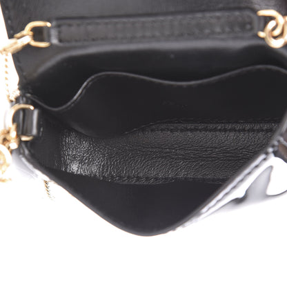 Fendi Vitello Vernice Mou Nano Baguette Belt Charm Black 5 of 8