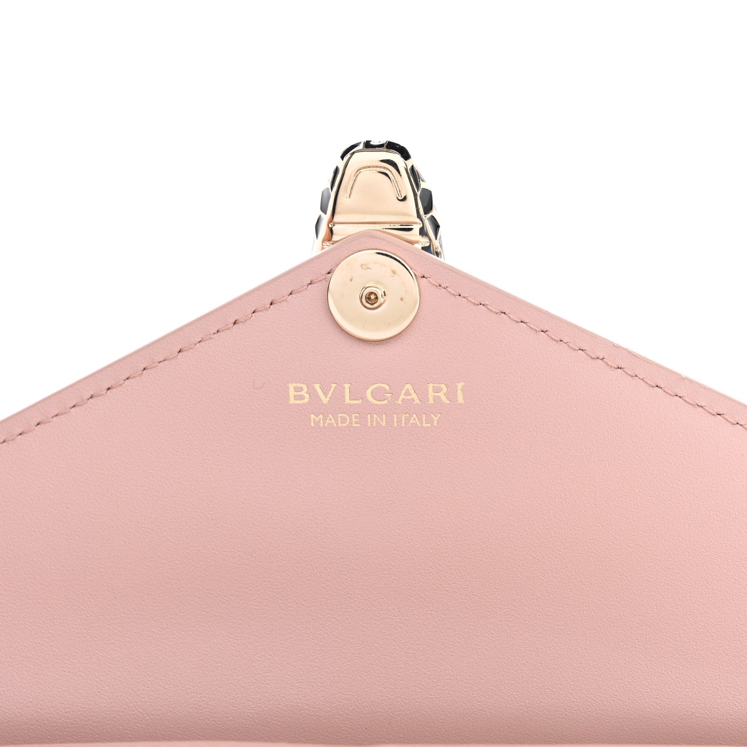 Bulgari Calfskin Serpenti Forever Wristlet Wallet Crystal Rose 6 of 9
