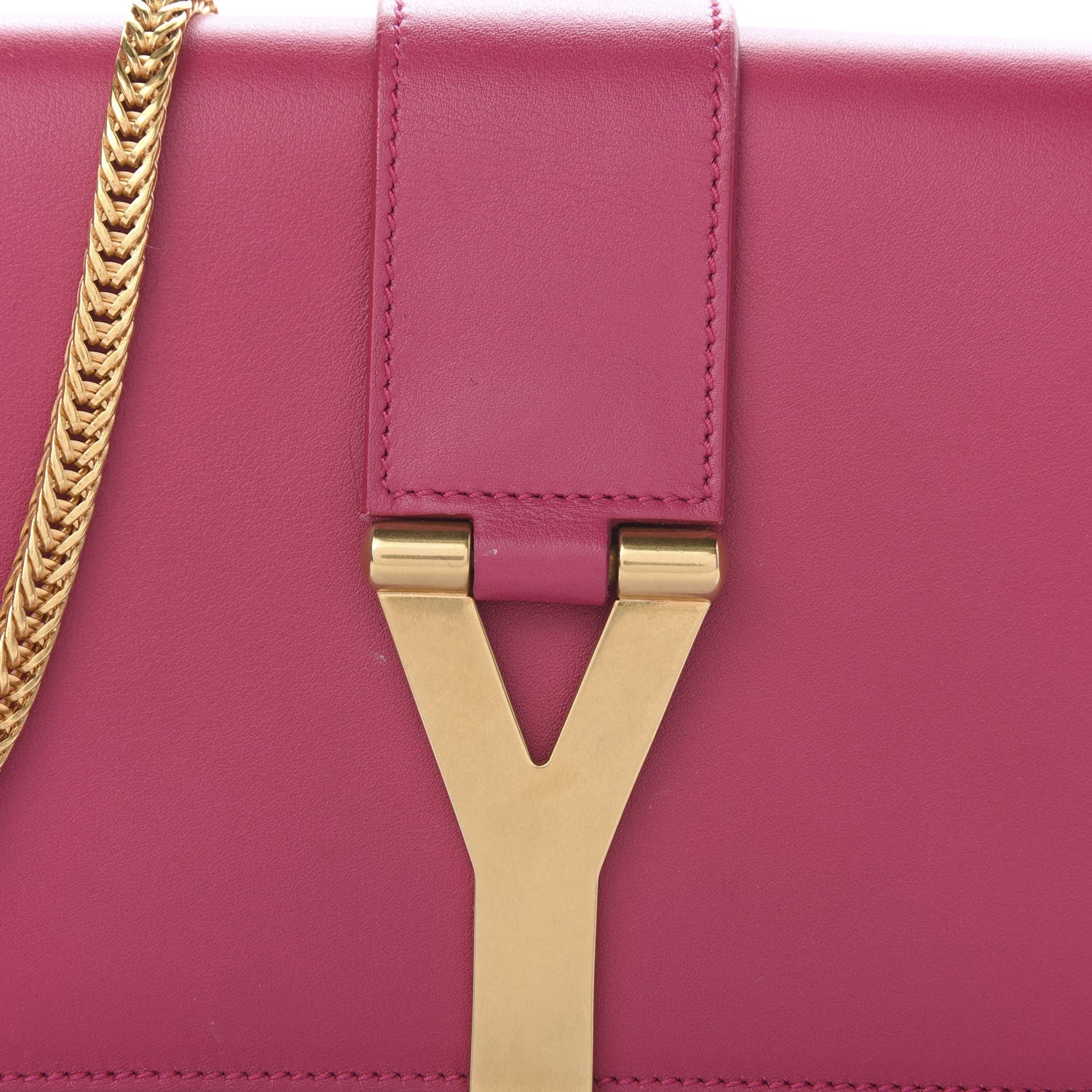 Saint Laurent Calfskin Small Classic Y Satchel Fuchsia 9 of 9